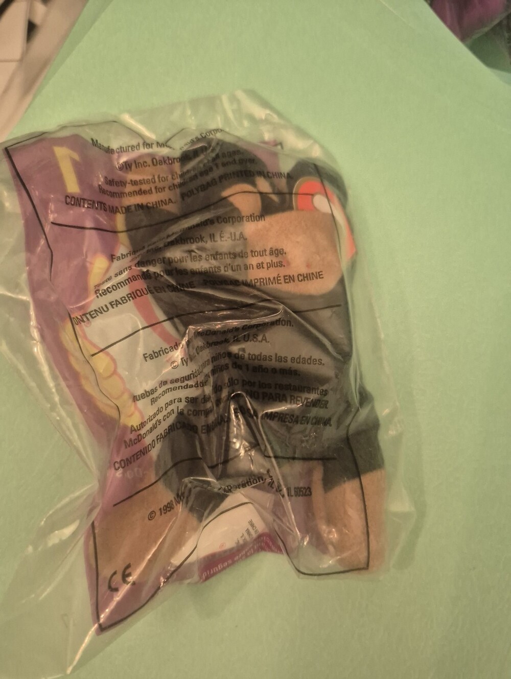 This item is a sealed 1998 McDonald's Ty Teenie Beanie Baby featuring #1 Doby